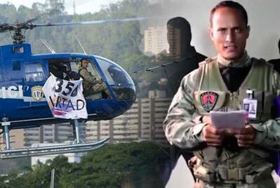 Maduro denuncia "ataque terrorista y golpista" desde helicóptero