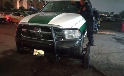 Mandan al corralón patrulla balizada con colores de la SSC en Iztapalapa