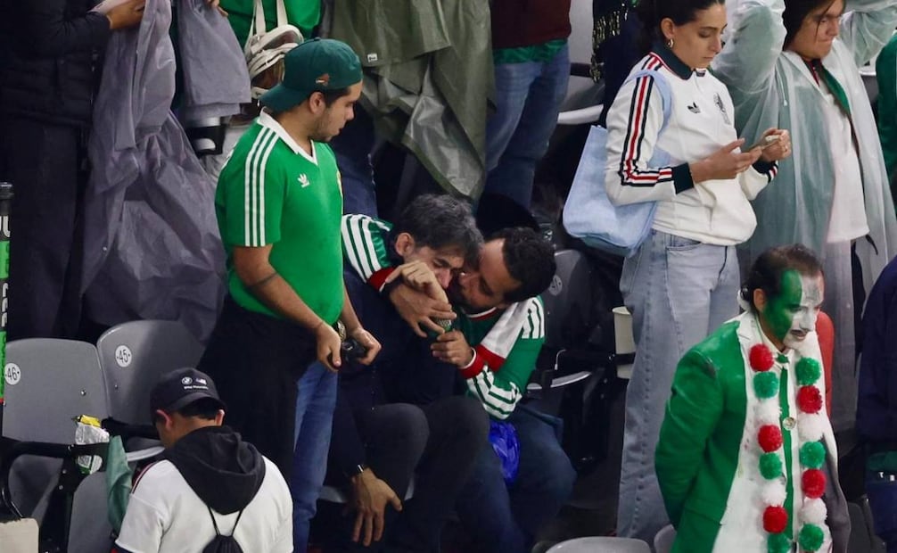 Reacción de la afición mexicana ante la eliminación de México ante Inglaterra. Foto: Valente Rosas / EL UNIVERSAL