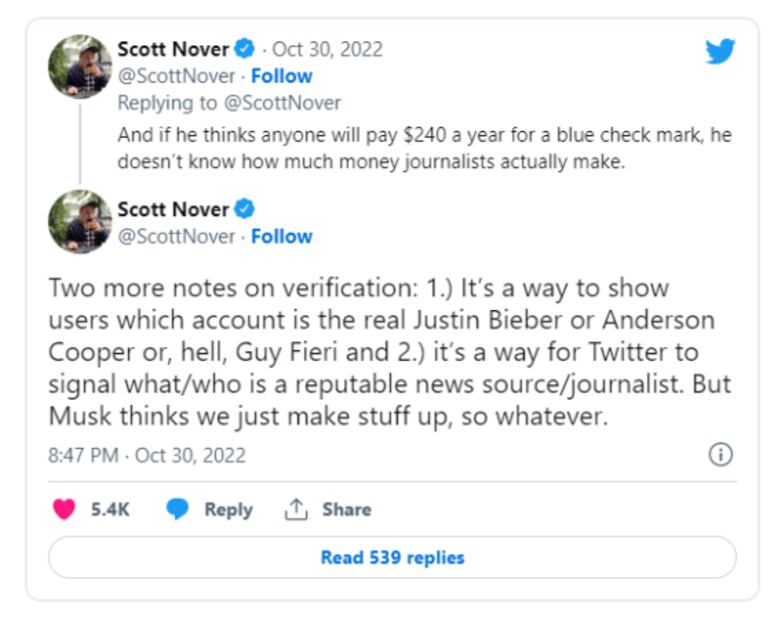 Usuarios de Twitter no quieren pagar por verificación de perfil 