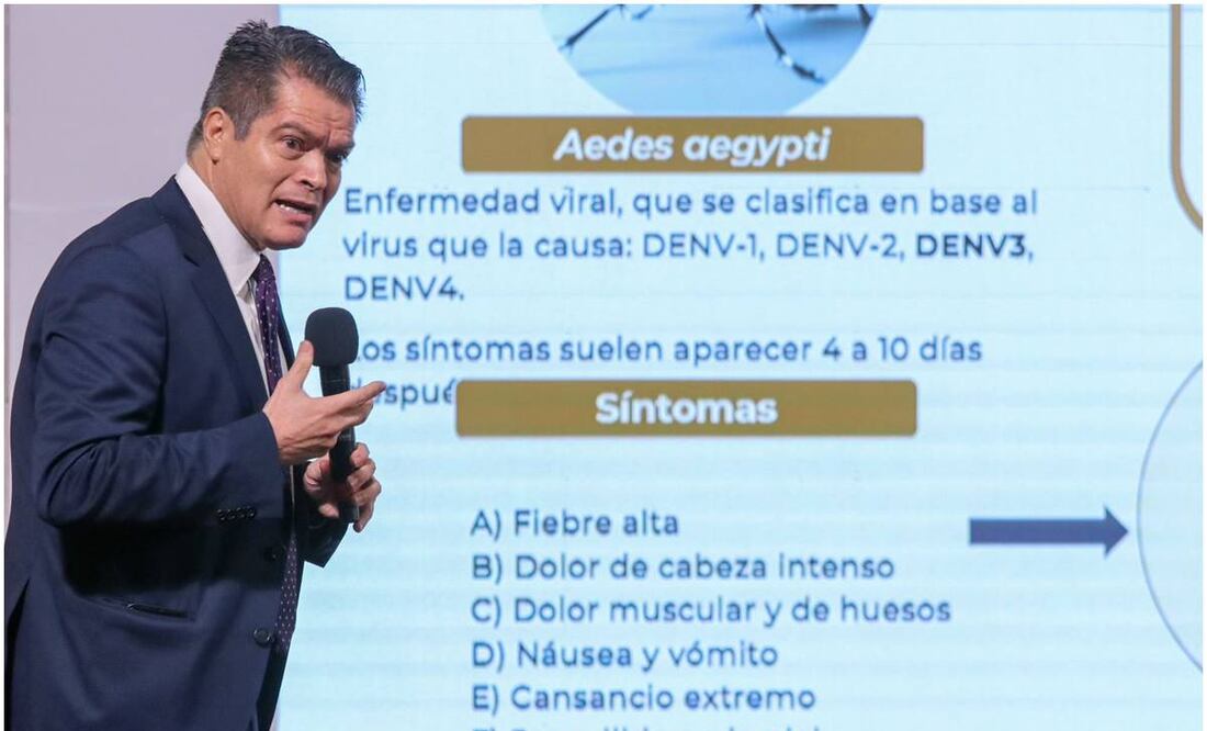 El subsecretario de Prevención y Promoción de la Salud, Ramiro López Elizalde, durante la mañanera de este 21 de enero del 2025. Foto: Axel Sánchez / EL UNIVERSAL