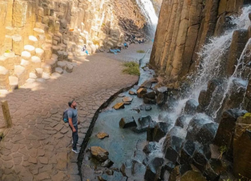 Los Prismas Basálticos son una formación natural descubierta hace más de 200 años. Foto: Facebook Prismas Basálticos Huasca, Estado De Hidalgo