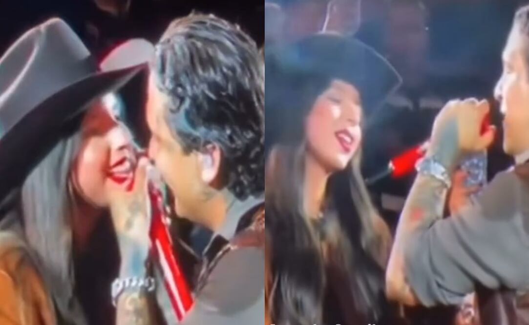 Ángela Aguilar y Christian Nodal derrochan amor en Puebla. Foto: TikTok @hernandezchelo8. 