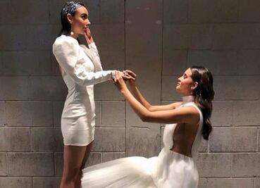 El look que usó Natalia Téllez en su “compromiso” con Paulina Goto