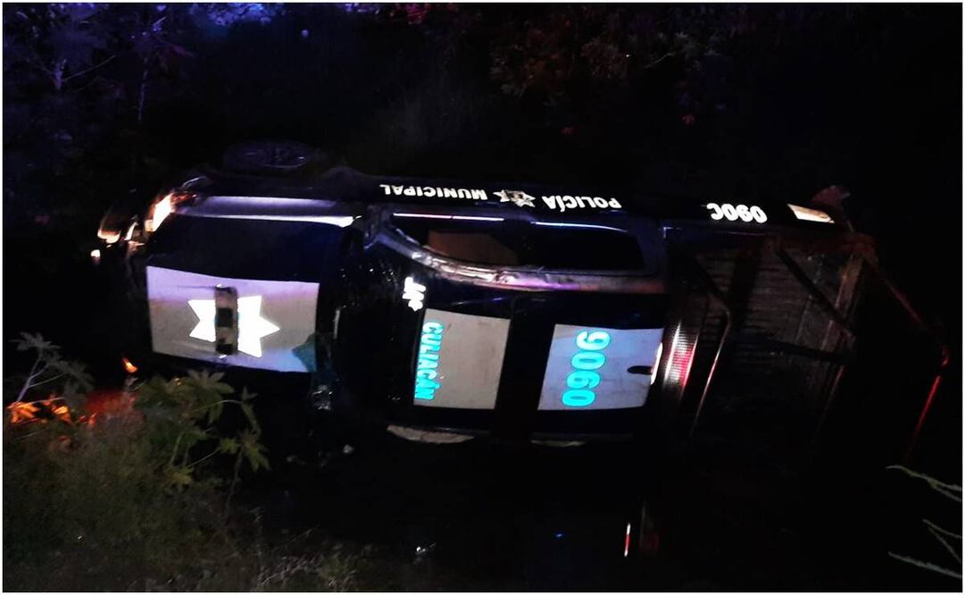 5 policías resultan heridos al caer a canal al peseguir a sujetos abordo de unidades razer. Foto: Especial