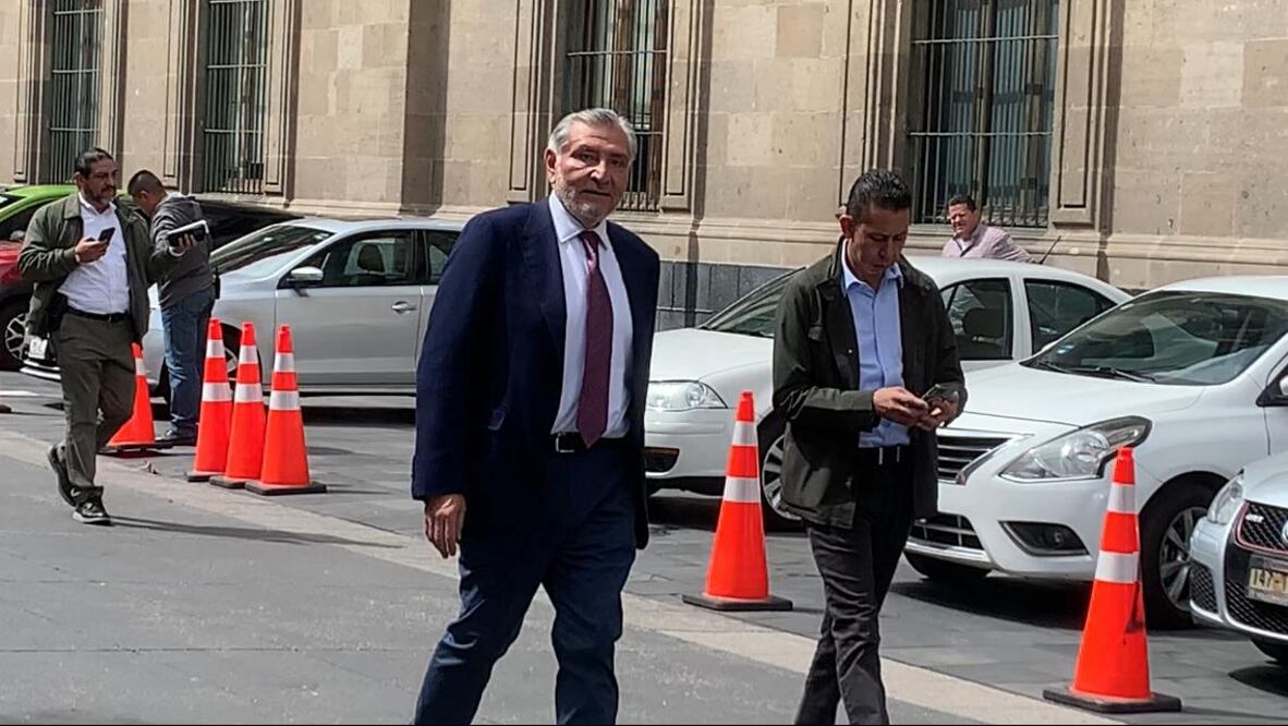 Adán Augusto López Hernández reaparece en Palacio Nacional. Foto: Pedro Villa y Caña