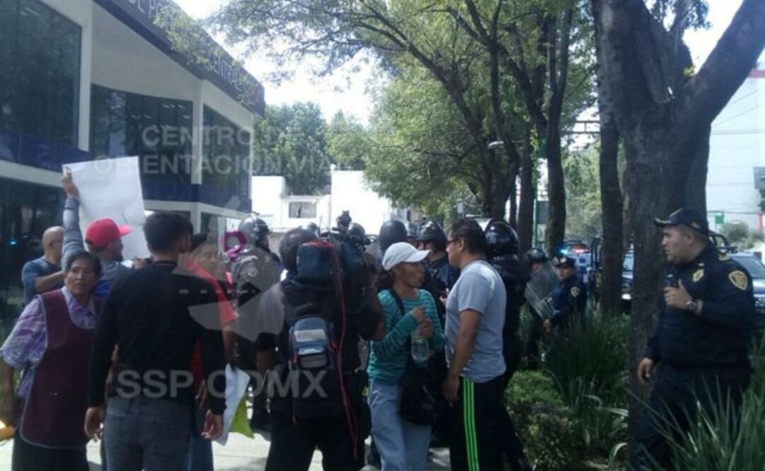 Los inconformes demandan que se les permita vender en Calzada de Tlalpan. FOTO: ESPECIAL