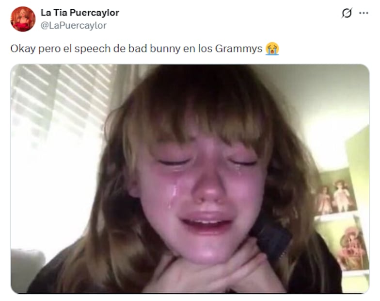Memes de los GRAMMYs 2026. Foto: X