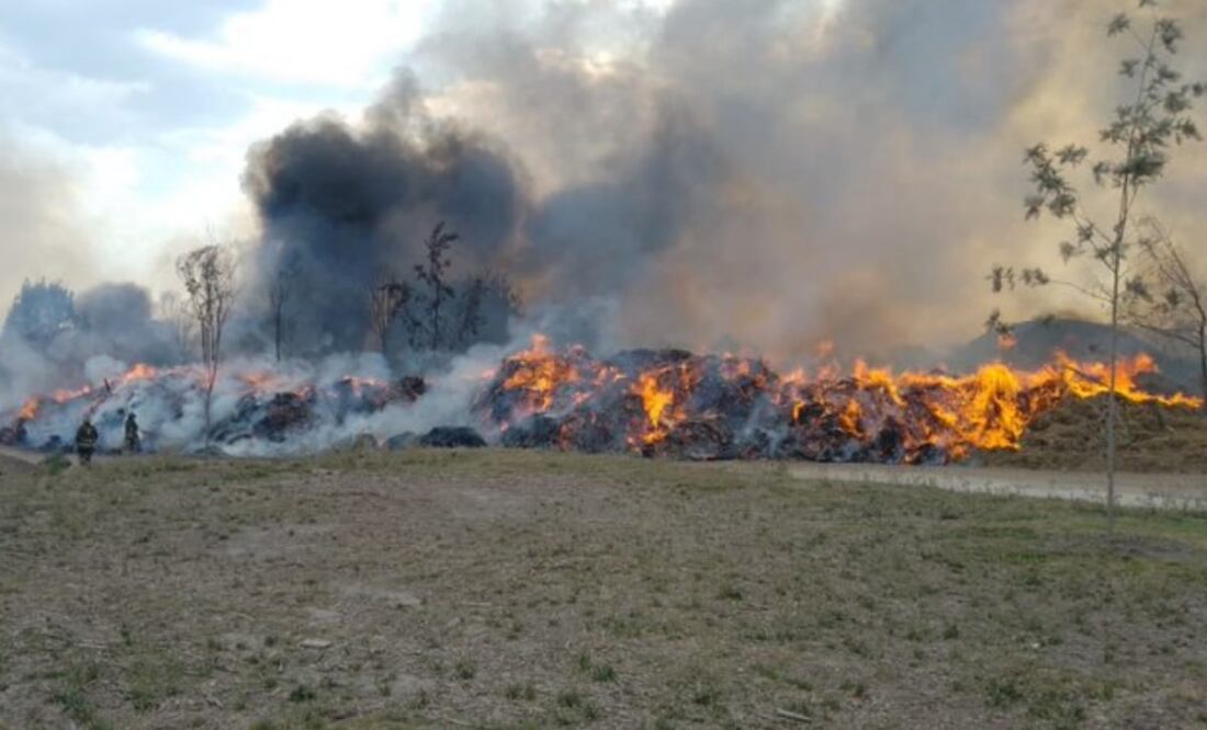 Incendio en el parque Cuitláhuac en Iztapalapa. Foto: Especial