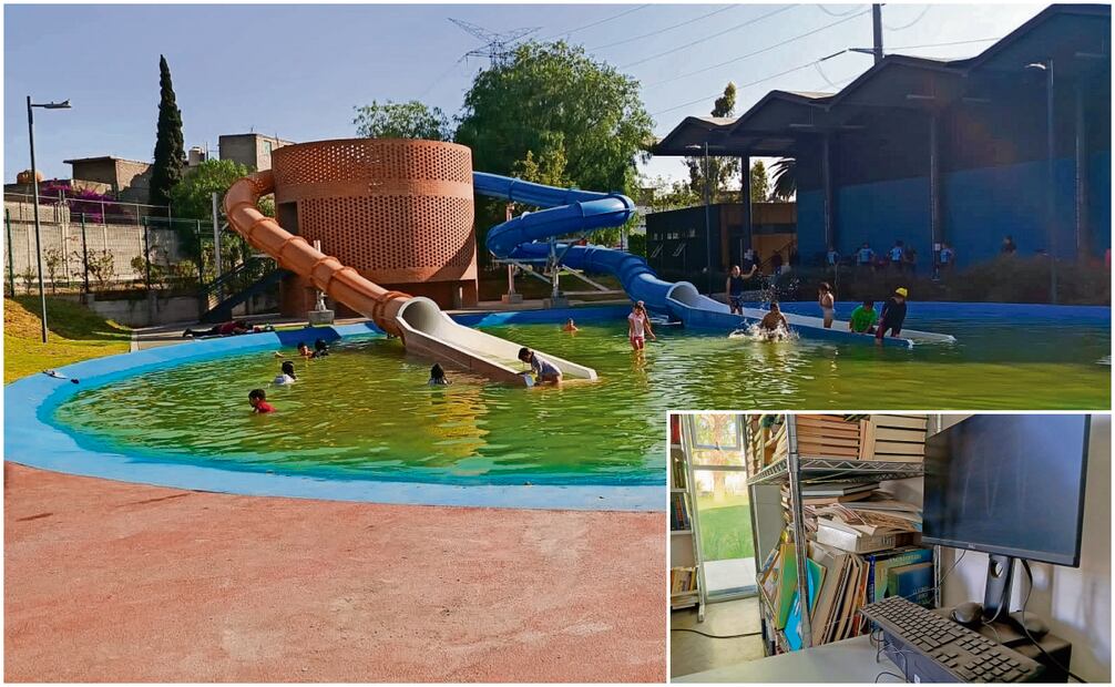 Tiene un chapoteadero con agua turbia y máquinas inservibles. Fotos: Fernanda Rojas | El Universal