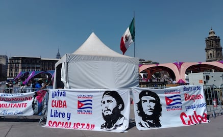 Sigue en el Zócalo acopio de víveres para Cuba en la “carpa de la rebeldía”; buscan enviarlos en un buque