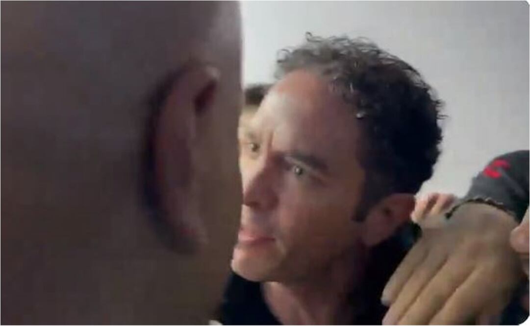 Jorgealberto Hank, propietario de Xolos de Tijuana, se enfrascó con un elemento de seguridad. FOTO: ESPECIAL