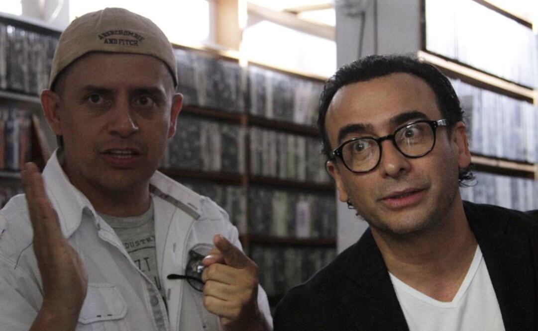 Juan Carlos Carrasco, director del largometraje, junto a Adal Ramones. (Carlos Mejía / EL UNIVERSAL)