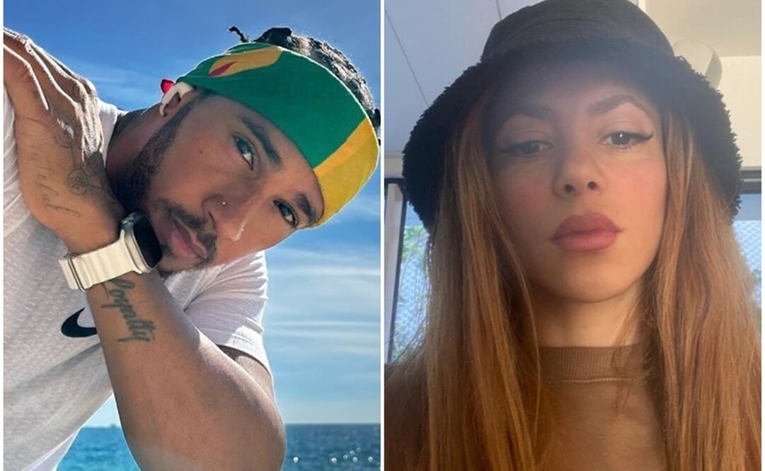 Lewis Hamilton y Shakira. Fotos: Instagram @lewishamilton y @shakira