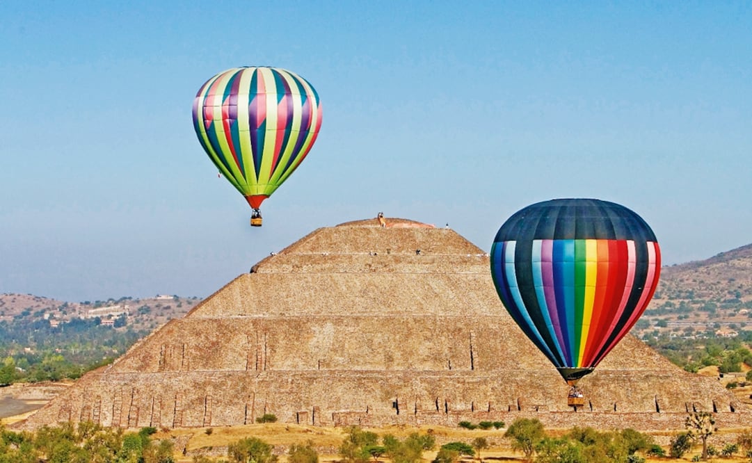 More than 50 hot air balloons will light up the scenery of the pre-Hispanic site - Photo: File photo/EL UNIVERSAL