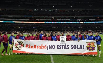 América y Barcelona se unen en el Estadio Azteca y envían mensaje de aliento a Jennifer Hermoso, tras el caso Luis Rubiales