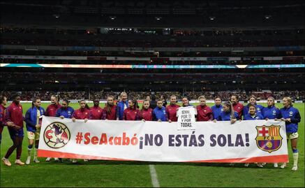 América y Barcelona se unen en el Estadio Azteca y envían mensaje de aliento a Jennifer Hermoso, tras el caso Luis Rubiales