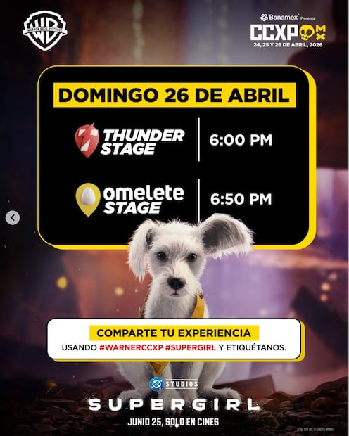 Itinerario de Milly Alcock en la CCXP México 2026. Foto: Warner Bros MX