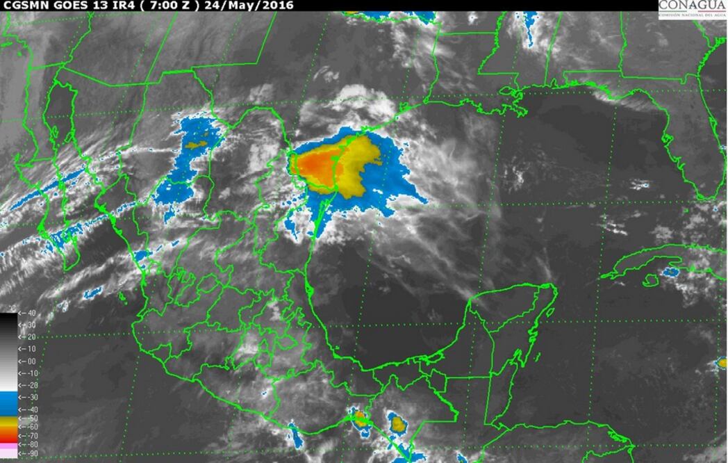 En la foto: Imagen satelital del SMN