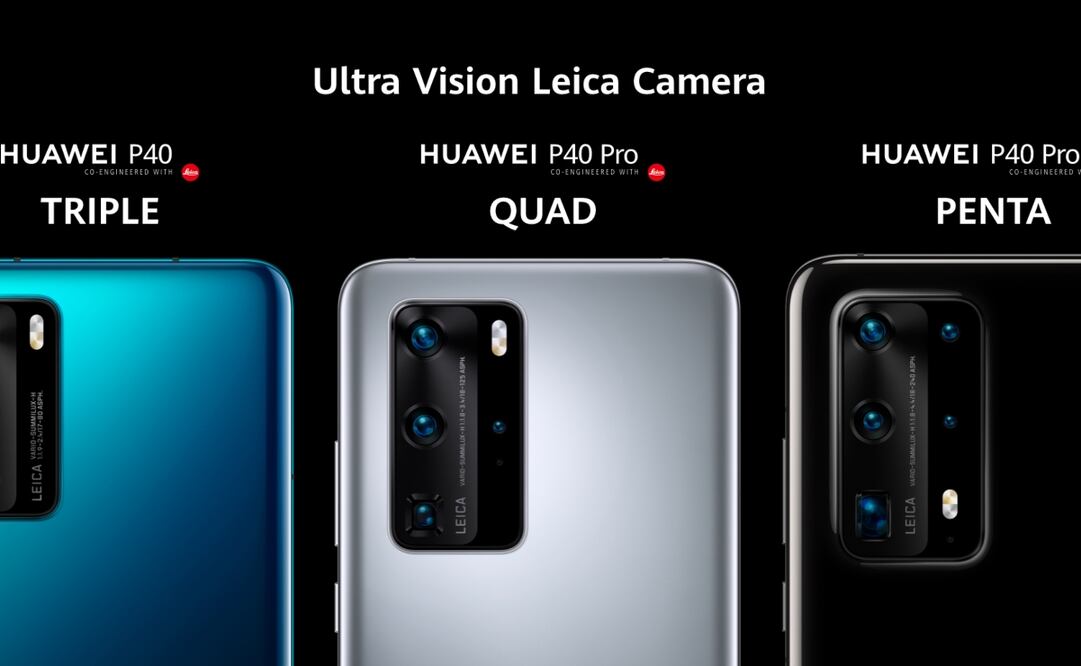 Estos smartphones incluyen cámaras traseras de tres, cuatro y cinco sensores, según el modelo