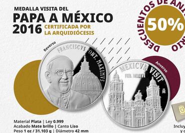Medalla del Papa Francisco de colección vuelve a la venta; Casa de Moneda ofrece 50% de descuento por tiempo limitado