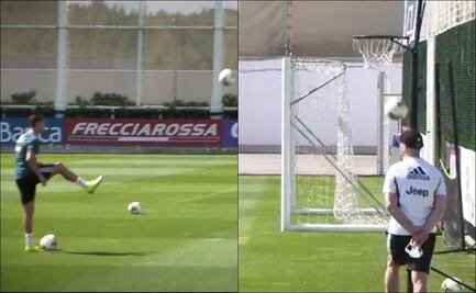 La espectacular canasta de Cristiano Ronaldo en el entrenamiento de la Juventus