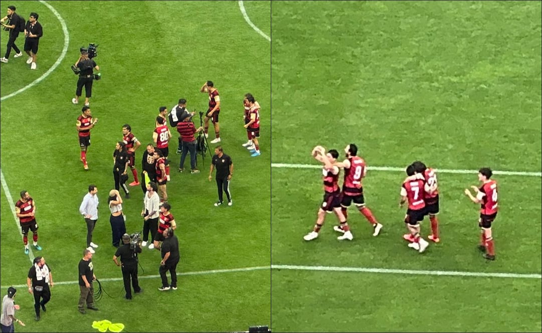 Peluche Caligari goleó a Pío FC 5-2 y el americanismo se hizo presente en el Estadio Azteca / FOTO: Édgar Enríquez