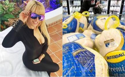 Aseguran que Noelia tomó foto de internet para fingir que donó pavos a los más necesitados