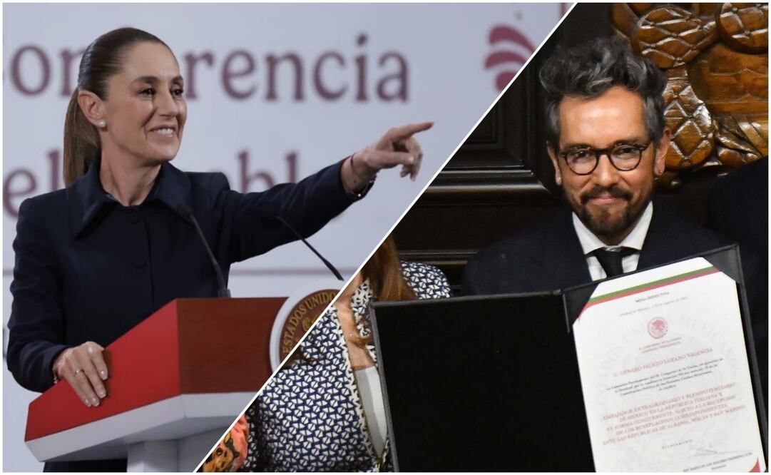 Claudia Sheinbaum y Genaro Lozano. Foto: Fernanda Rojas / EL UNIVERSAL y Cuatoscuro