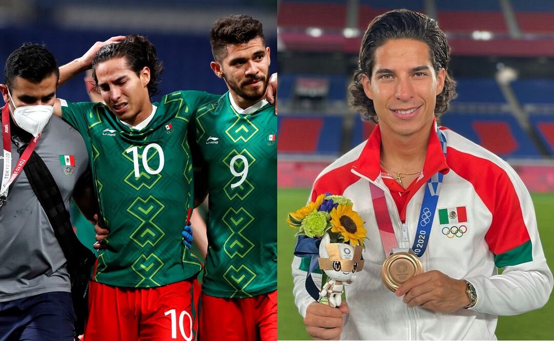 FOTO: Diego Lainez fue por su medalla, con todo y lesión