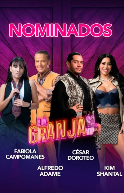 Nominados tras la octava asamblea en La Granja VIP. Foto: La Granja VIP