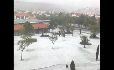 Reportan fuerte granizada en Huixquilucan