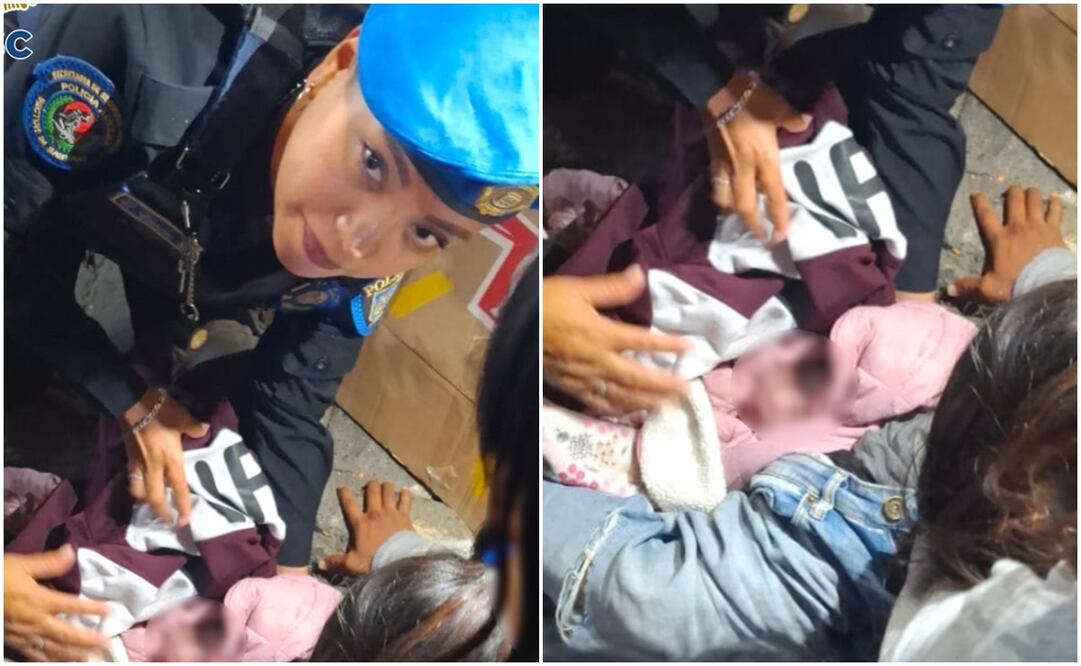 Mujer policía ayuda en labor de parto en Metro Pantitlán. Foto: Especial