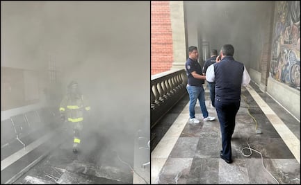 Reportan incendio en palacio municipal de Tlalnepantla