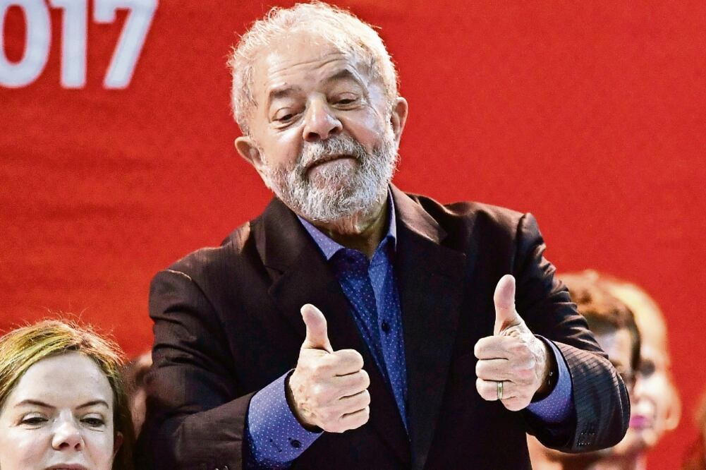 El ex presidente Luiz Inácio Lula da Silva, participó el viernes pasado en el congreso del Partido del Trabajo, en Sao Paulo, Brasil (NELSON ALMEIDA. AFP)