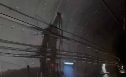 VIDEO: Ernestina Godoy muestra perforación del túnel de la Línea 12 tras caída de cemento en tren