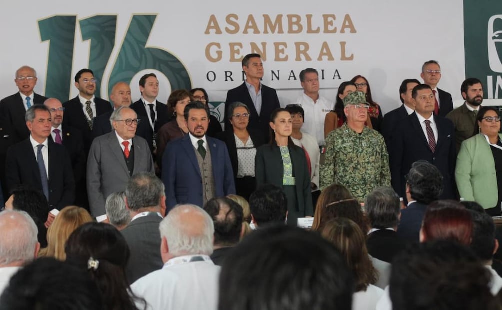 Presidenta Claudia Sheinbaum encabeza la 116 Asamblea General del IMSS e inauguración del Hospital General 36 en Puebla (10/12/2025). Foto: Omar Contreras / EL UNIVERSAL