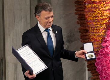 Juan Manuel Santos recibe el Nobel de la Paz