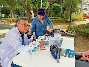 Van pruebas para analizar agua en BJ