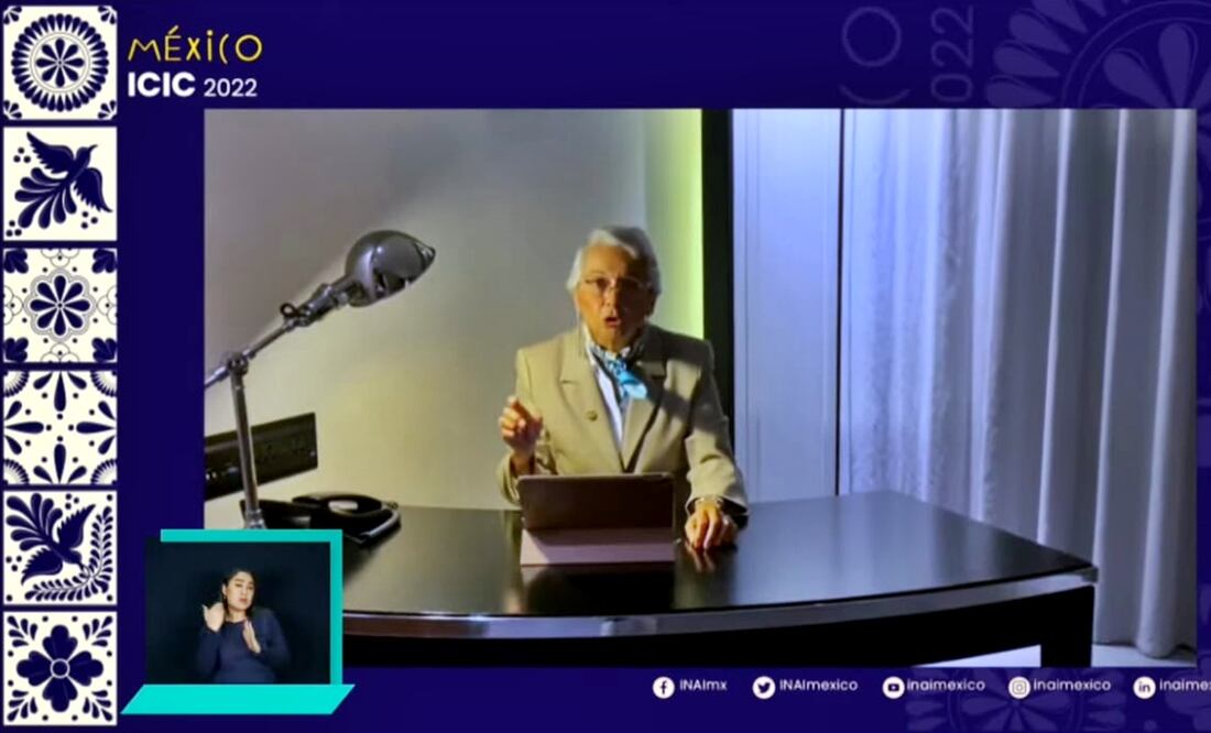 Sánchez Cordero aseveró que para la libertad y para la democracia es fundamental seguir defendiendo el derecho humano a la información. Foto: especial