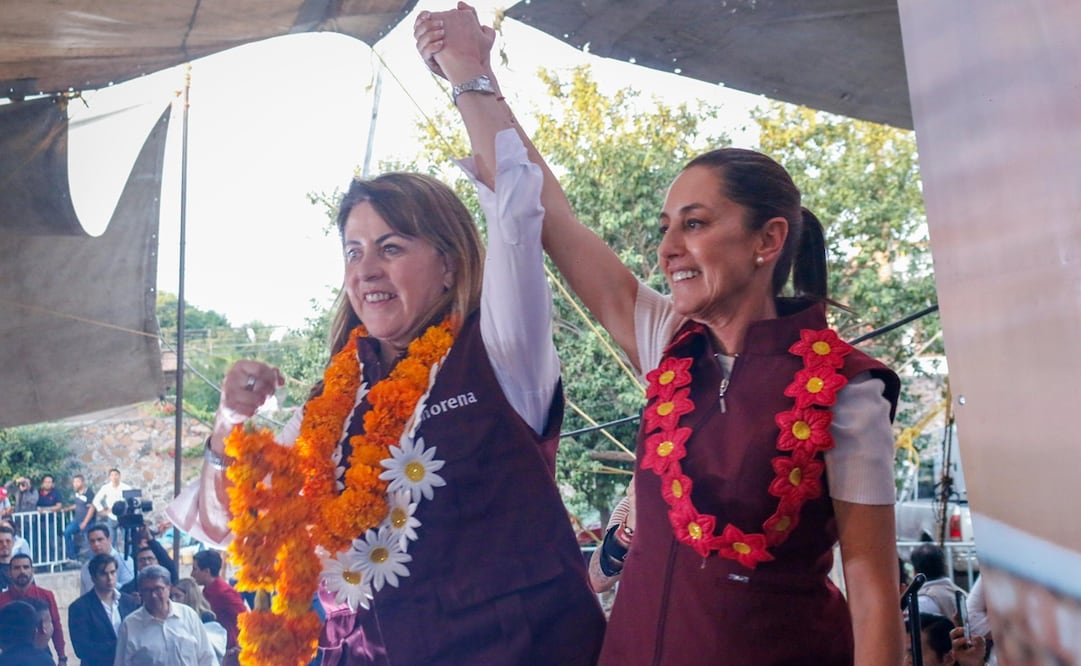 Frente a militantes y simpatizantes de Morena, en el municipio de Temixco, Claudia Sheinbaum señaló que con Margarita González en la gubernatura se garantizará la seguridad a los morelenses. Foto: Especial