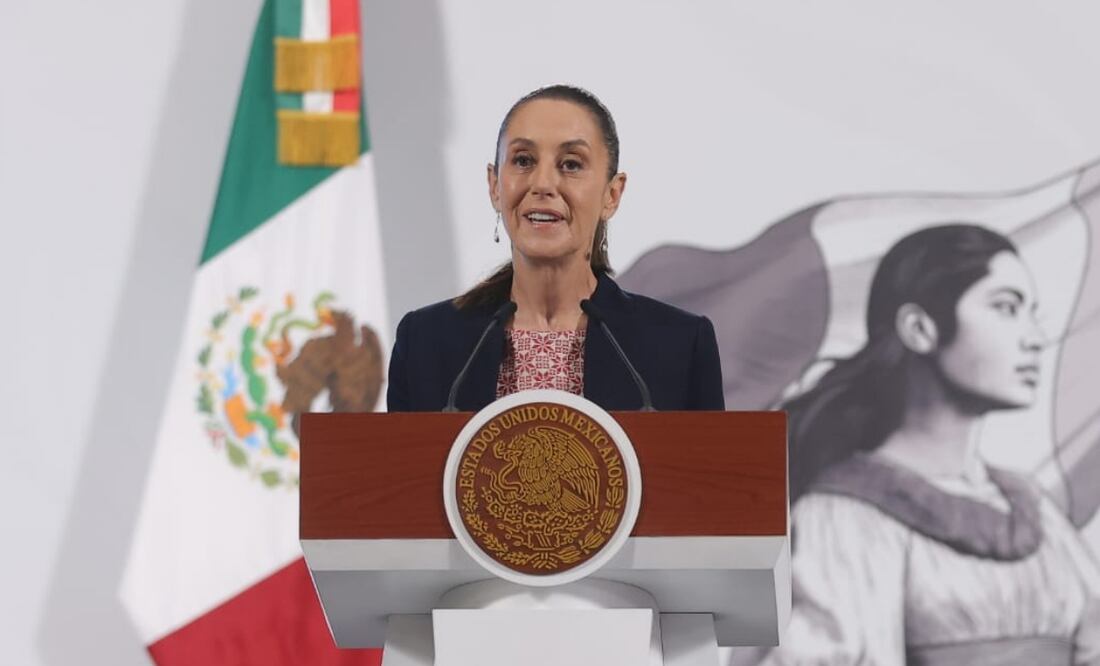 Conferencia mañanera de la presidenta Claudia Sheinbaum en el Palacio Nacional el 5 de agosto de 2025. Fotos: Gabriel Pano / EL UNIVERSAL
