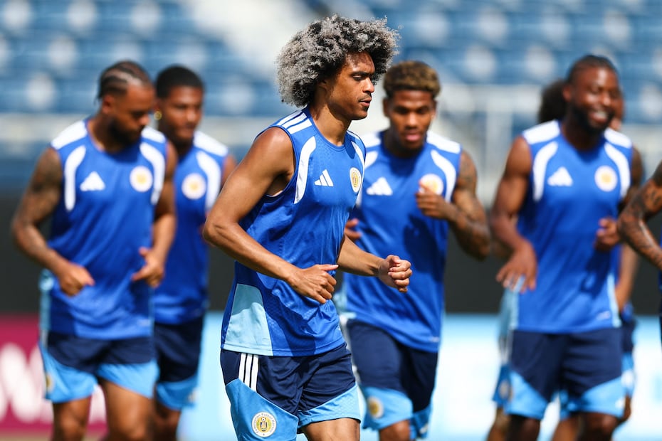 Selección de Curazao en entrenamiento, de cara a su debut en el Mundial de 2026 - Foto: AFP