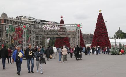 FOTOS: Con pinos gigantes y apoyo a Guerrero, Batres inaugura Verbena Navideña 2023 en el Zócalo