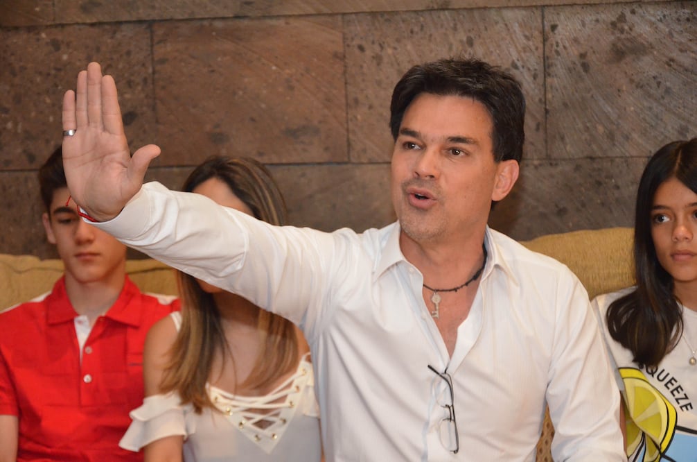 El candidato ofreció una conferencia de prensa. Foto: Emilio Vásquez 