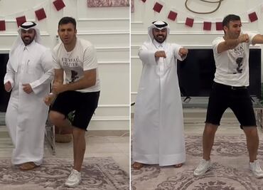 Video. "Argentinizando a un qatarí": baila cumbia con influencer y se hace viral