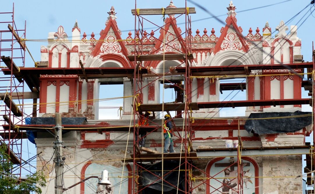 Templos ubicados en el estado de Chiapas registraron daños desde el sismo del 7 de septiembre de 2017. En la imagen el templo de El Calvario, construido en el siglo XVII en Chiapa de Corzo. Foto: Omar Contreras / EL UNIVERSAL