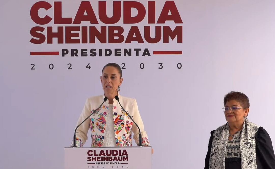 Claudia Sheinbaum en conferencia de prensa con Ernestina Godoy. Foto: Captura