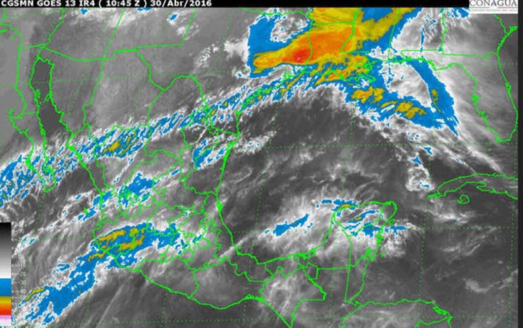 En la foto: imagen satelital del SMN