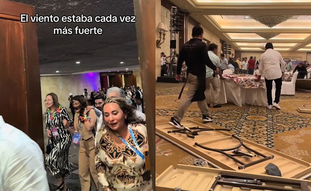 El huracán "Otis" arrasó con el salón de fiestas del Hotel Princess. Foto: TikTok @erika_sa.ra